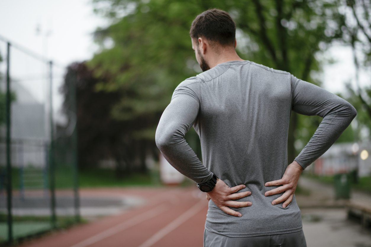 Man suffering lower back pain